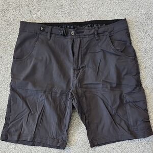 Prana Men's Black/Dark Gray Cargo Shorts